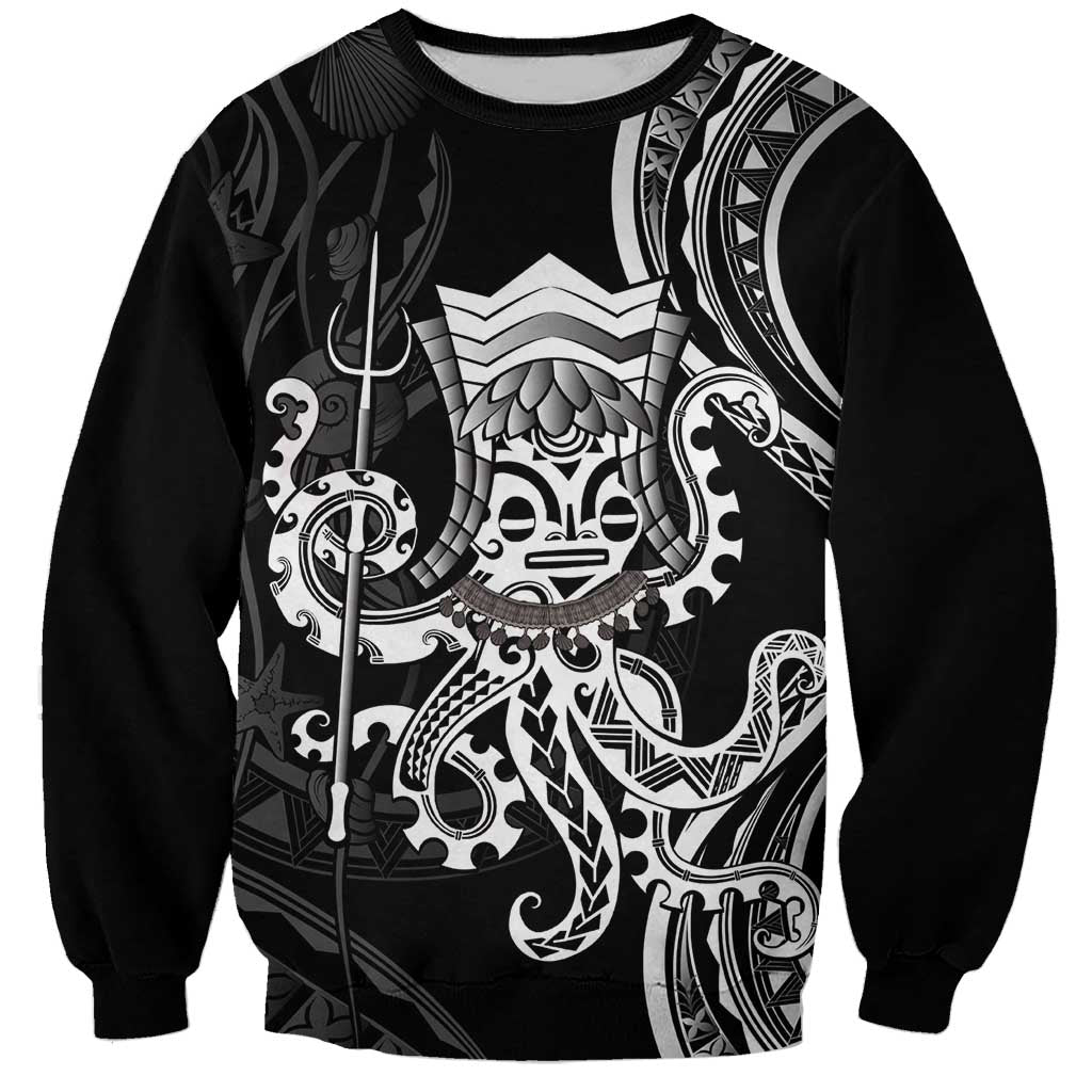Black Hawaii Kanaloa God Sweatshirt Hawaiian Octopus
