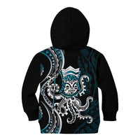 Turquoise Hawaii Kanaloa God Kid Hoodie Hawaiian Octopus