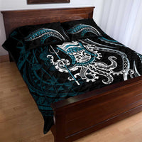 Turquoise Hawaii Kanaloa God Quilt Bed Set Hawaiian Octopus