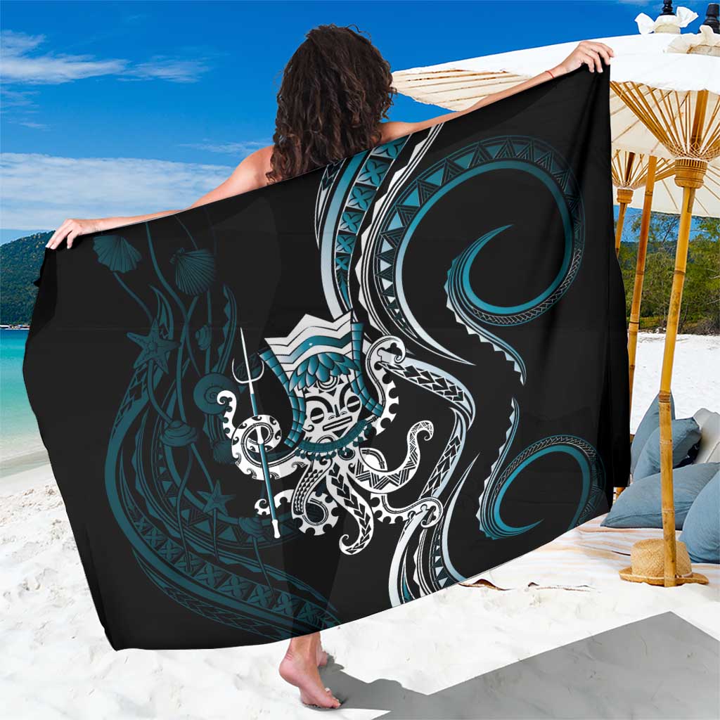 Turquoise Hawaii Kanaloa God Sarong Hawaiian Octopus LT14 One Size 44 x 66 inches Turquoise - Polynesian Pride