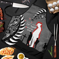 New Zealand ANZAC Day Apron 25th April Silver Fern With Poppy - Polynesian Pride