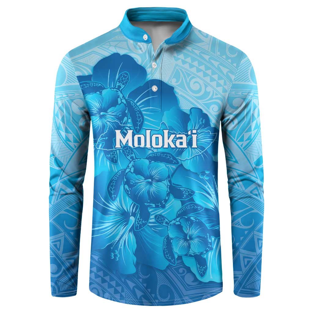 Aloha Hawaii Molokai Island Button Sweatshirt Hibiscus Tribal Honu Hawaiian Tattoo