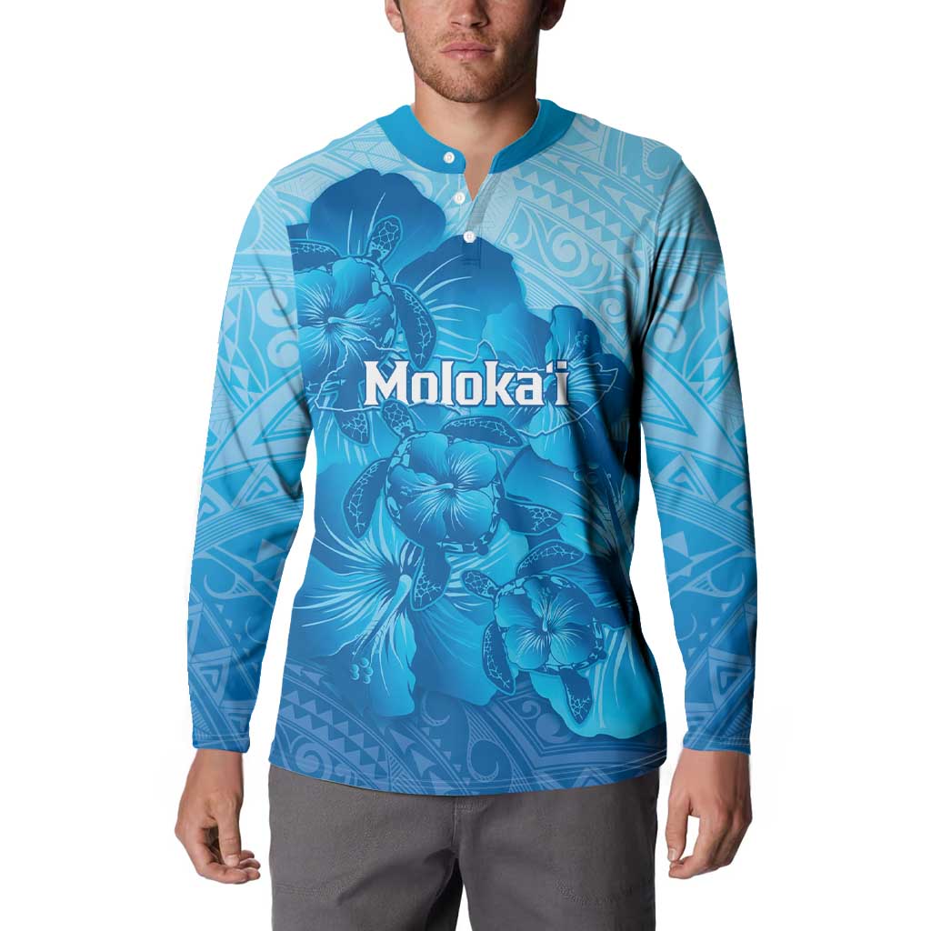 Aloha Hawaii Molokai Island Button Sweatshirt Hibiscus Tribal Honu Hawaiian Tattoo