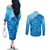 Aloha Hawaii Molokai Island Couples Matching Off The Shoulder Long Sleeve Dress and Long Sleeve Button Shirt Hibiscus Tribal Honu Hawaiian Tattoo