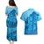 Aloha Hawaii Molokai Island Couples Matching Puletasi and Hawaiian Shirt Hibiscus Tribal Honu Hawaiian Tattoo