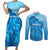 Aloha Hawaii Molokai Island Couples Matching Short Sleeve Bodycon Dress and Long Sleeve Button Shirt Hibiscus Tribal Honu Hawaiian Tattoo
