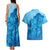 Aloha Hawaii Molokai Island Couples Matching Tank Maxi Dress and Hawaiian Shirt Hibiscus Tribal Honu Hawaiian Tattoo