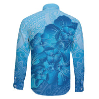 Aloha Hawaii Molokai Island Family Matching Long Sleeve Bodycon Dress and Hawaiian Shirt Hibiscus Tribal Honu Hawaiian Tattoo