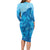 Aloha Hawaii Molokai Island Family Matching Long Sleeve Bodycon Dress and Hawaiian Shirt Hibiscus Tribal Honu Hawaiian Tattoo