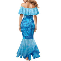 Aloha Hawaii Molokai Island Family Matching Mermaid Dress and Hawaiian Shirt Hibiscus Tribal Honu Hawaiian Tattoo