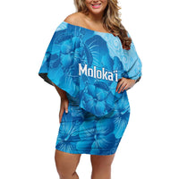 Aloha Hawaii Molokai Island Family Matching Off Shoulder Short Dress and Hawaiian Shirt Hibiscus Tribal Honu Hawaiian Tattoo