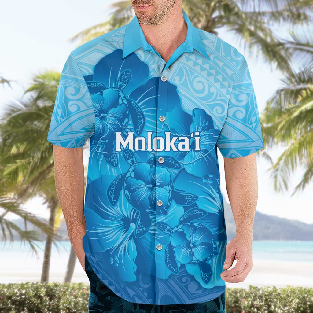 Aloha Hawaii Molokai Island Hawaiian Shirt Hibiscus Tribal Honu Hawaiian Tattoo