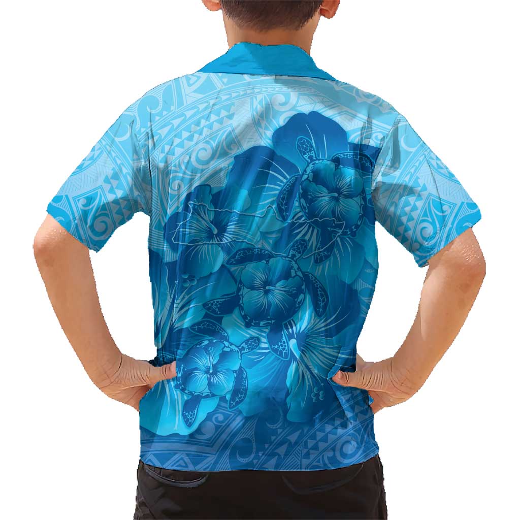 Aloha Hawaii Molokai Island Kid Hawaiian Shirt Hibiscus Tribal Honu Hawaiian Tattoo