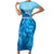 Aloha Hawaii Molokai Island Short Sleeve Bodycon Dress Hibiscus Tribal Honu Hawaiian Tattoo