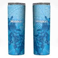 Aloha Hawaii Molokai Island Skinny Tumbler Hibiscus Tribal Honu Hawaiian Tattoo