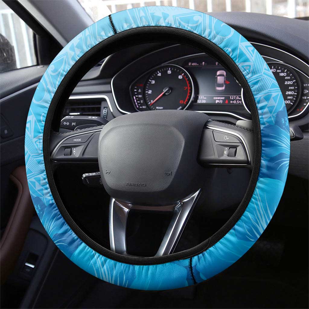 Aloha Hawaii Molokai Island Steering Wheel Cover Hibiscus Tribal Honu Hawaiian Tattoo