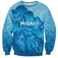 Aloha Hawaii Molokai Island Sweatshirt Hibiscus Tribal Honu Hawaiian Tattoo