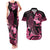 Aloha Hawaii Maui Couples Matching Tank Maxi Dress and Hawaiian Shirt Valley Isle Humpback Whale Black