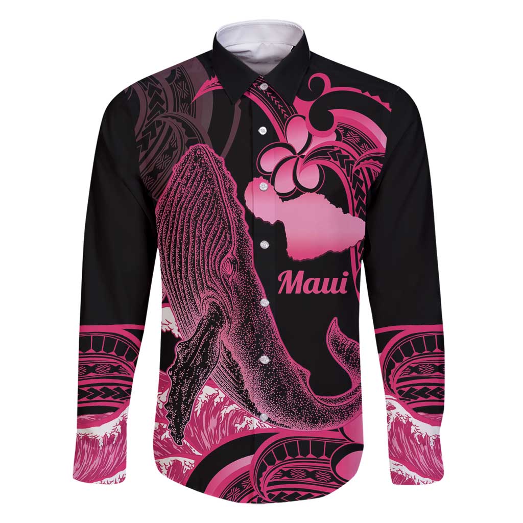 Aloha Hawaii Maui Family Matching Off Shoulder Short Dress and Hawaiian Shirt Valley Isle Humpback Whale Black LT14 Dad's Shirt - Long Sleeve Black - Polynesian Pride