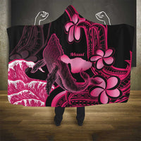 Aloha Hawaii Maui Hooded Blanket Valley Isle Humpback Whale Black