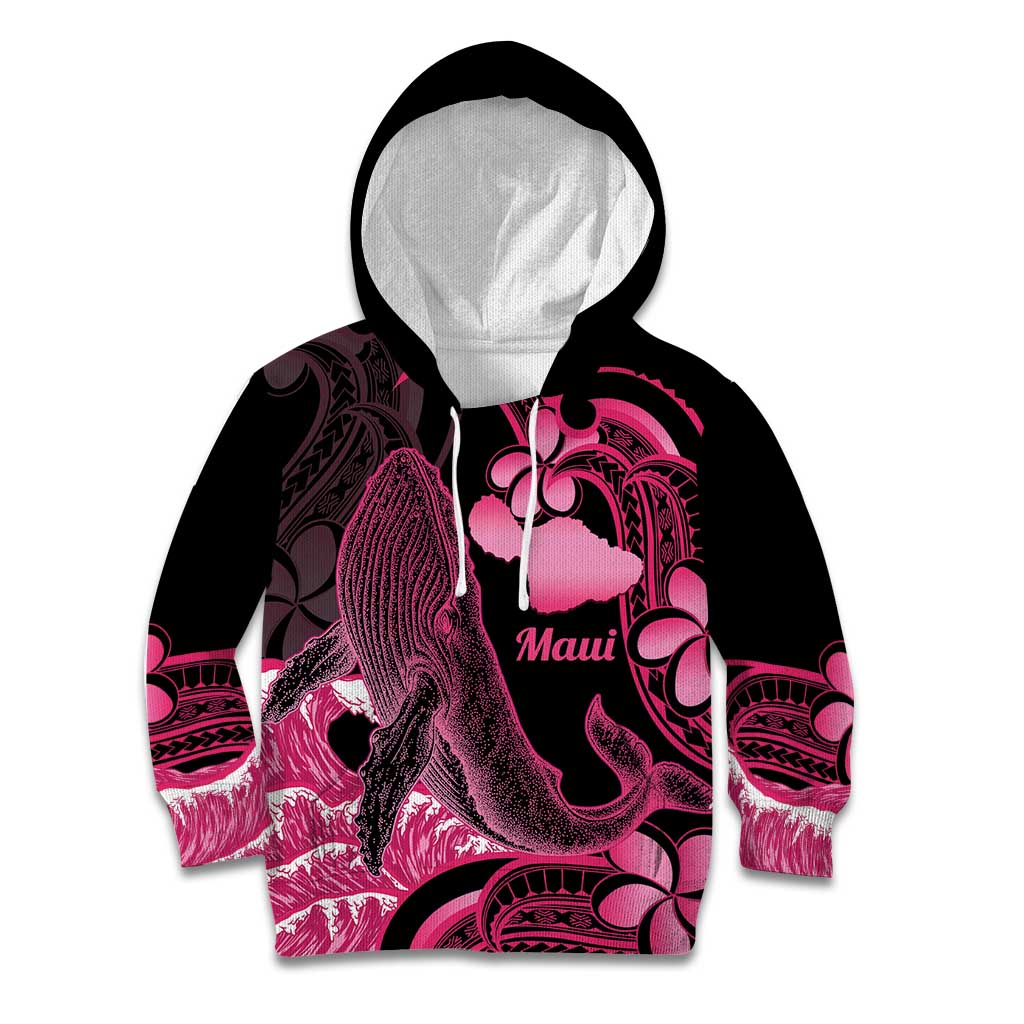 Aloha Hawaii Maui Kid Hoodie Valley Isle Humpback Whale Black