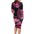 Aloha Hawaii Maui Long Sleeve Bodycon Dress Valley Isle Humpback Whale Black