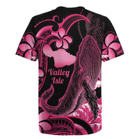 Aloha Hawaii Maui Rugby Jersey Valley Isle Humpback Whale Black