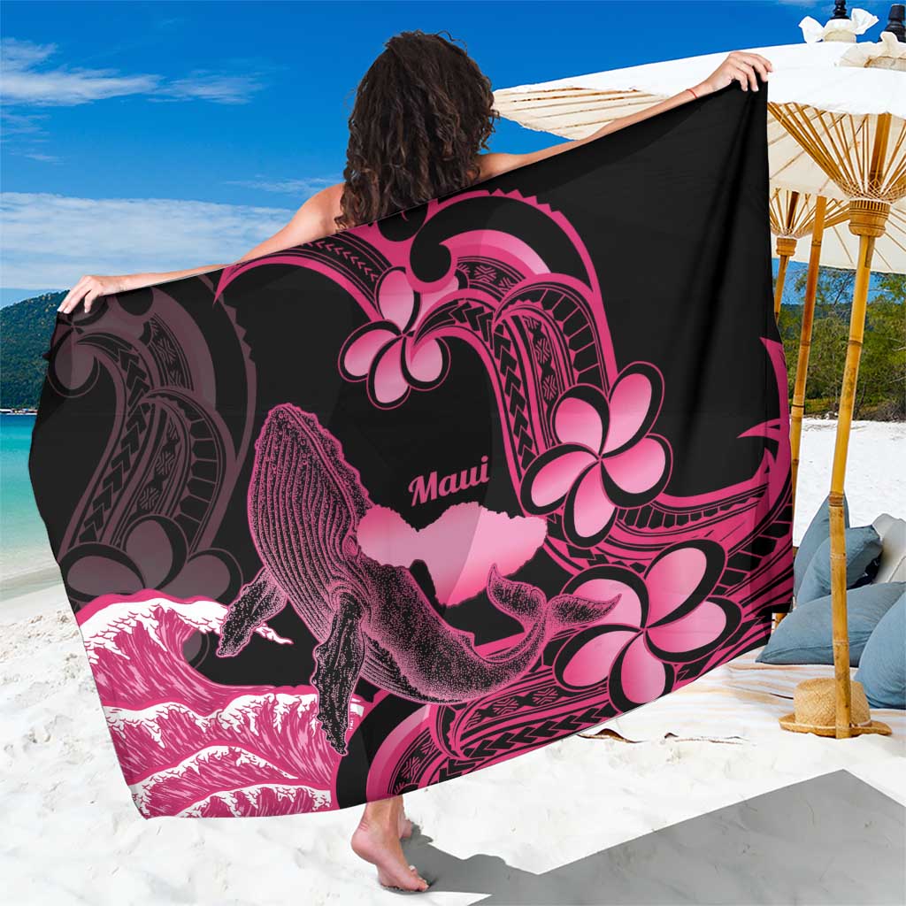 Aloha Hawaii Maui Sarong Valley Isle Humpback Whale Black LT14 One Size 44 x 66 inches Black - Polynesian Pride