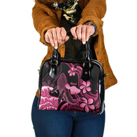 Aloha Hawaii Maui Shoulder Handbag Valley Isle Humpback Whale Black LT14 One Size Black - Polynesian Pride