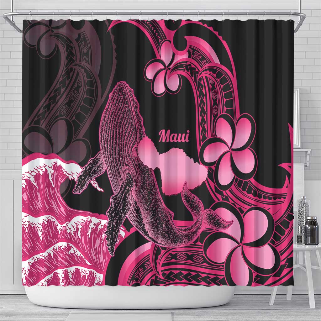 Aloha Hawaii Maui Shower Curtain Valley Isle Humpback Whale Black LT14 - Polynesian Pride