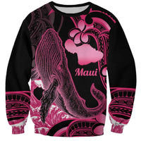 Aloha Hawaii Maui Sweatshirt Valley Isle Humpback Whale Black