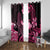 Aloha Hawaii Maui Window Curtain Valley Isle Humpback Whale Black