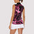 Aloha Hawaii Maui Women Sleeveless Polo Shirt Valley Isle Humpback Whale Black