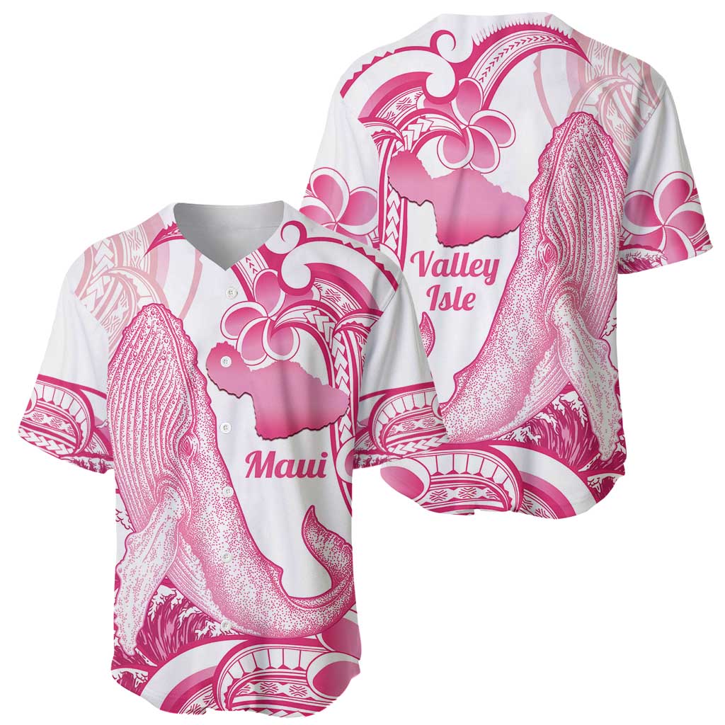 Aloha Hawaii Maui Baseball Jersey Valley Isle Humpback Whale White