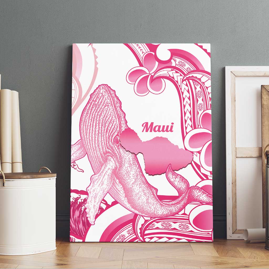 Aloha Hawaii Maui Canvas Wall Art Valley Isle Humpback Whale White