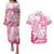 Aloha Hawaii Maui Couples Matching Puletasi and Hawaiian Shirt Valley Isle Humpback Whale White