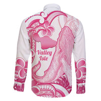 Aloha Hawaii Maui Family Matching Off Shoulder Short Dress and Hawaiian Shirt Valley Isle Humpback Whale White LT14 - Polynesian Pride