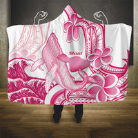 Aloha Hawaii Maui Hooded Blanket Valley Isle Humpback Whale White