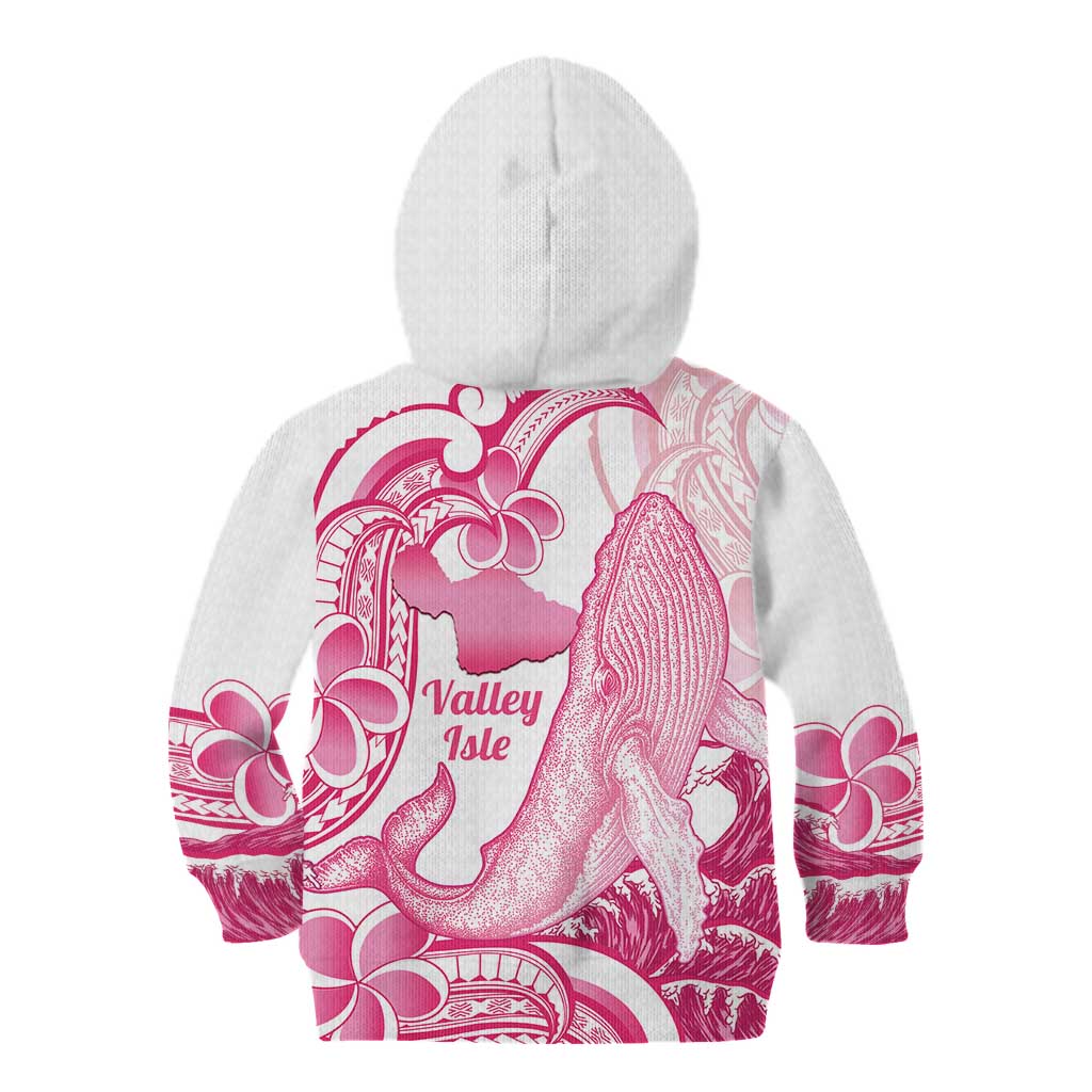 Aloha Hawaii Maui Kid Hoodie Valley Isle Humpback Whale White