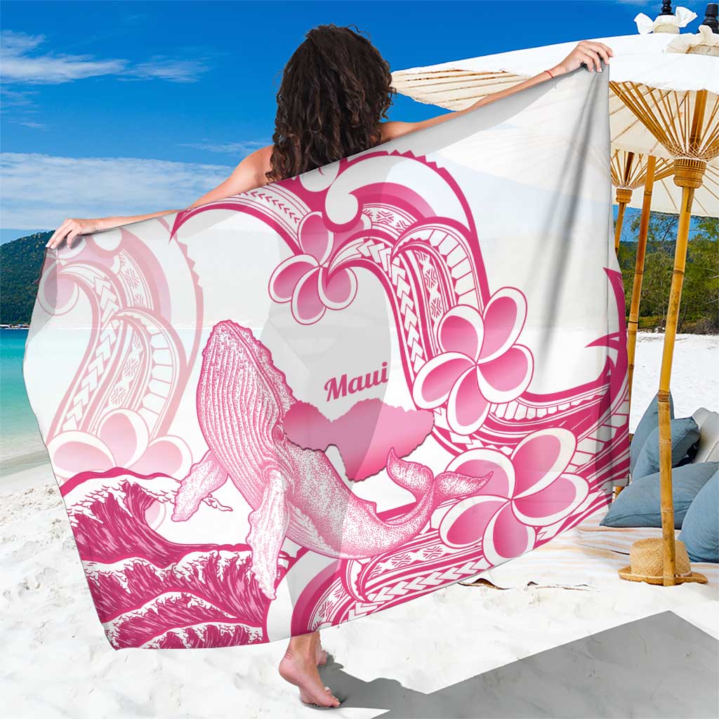 Aloha Hawaii Maui Sarong Valley Isle Humpback Whale White LT14 One Size 44 x 66 inches White - Polynesian Pride