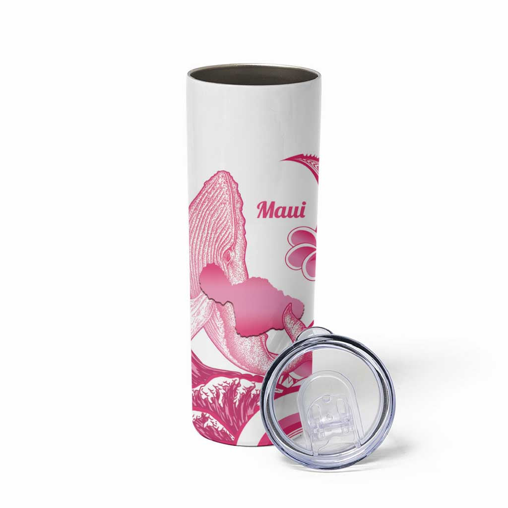 Aloha Hawaii Maui Skinny Tumbler Valley Isle Humpback Whale White