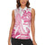 Aloha Hawaii Maui Women Sleeveless Polo Shirt Valley Isle Humpback Whale White