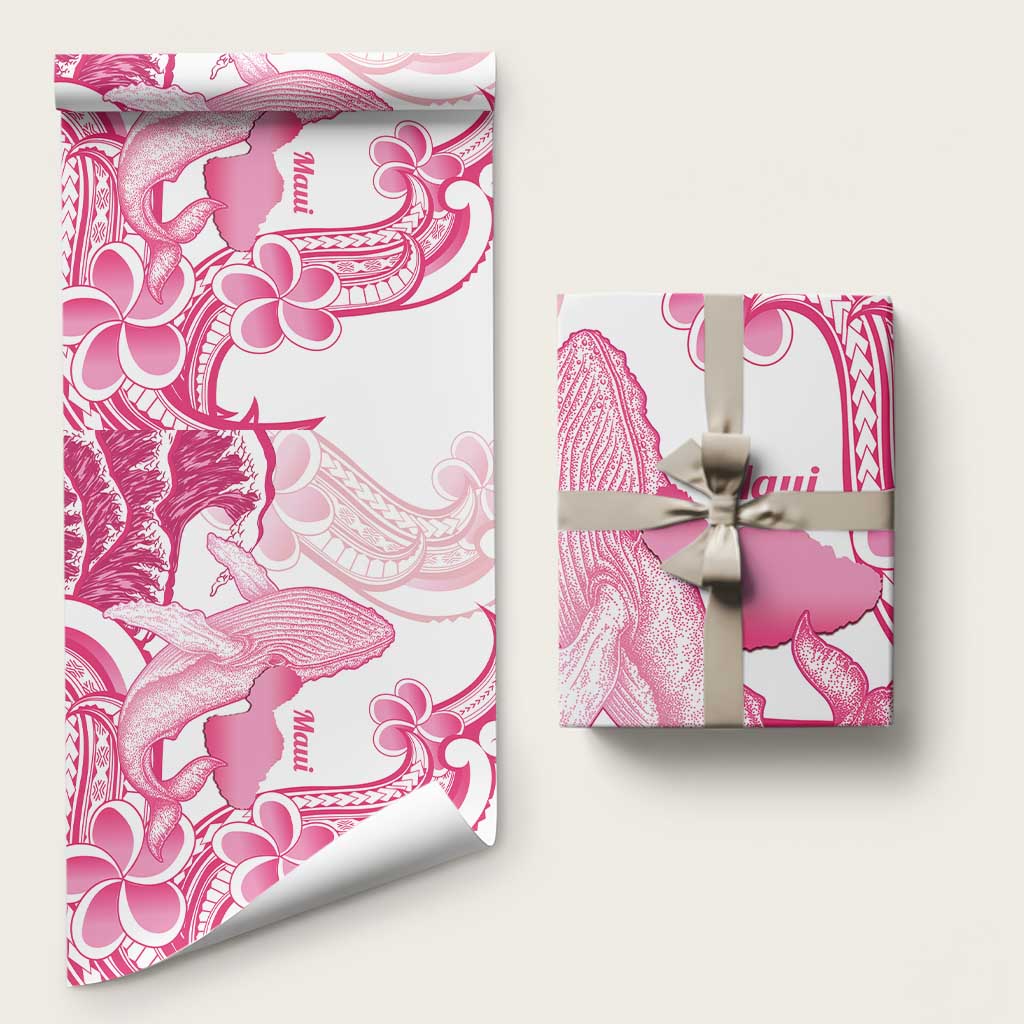 Aloha Hawaii Maui Wrapping Paper Valley Isle Humpback Whale White - Polynesian Pride