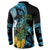 Turquoise New Zealand Kowhai And Piwakawaka Button Sweatshirt Maori Ngaru Paua Shell