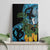 Turquoise New Zealand Kowhai And Piwakawaka Canvas Wall Art Maori Ngaru Paua Shell