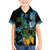 Turquoise New Zealand Kowhai And Piwakawaka Hawaiian Shirt Maori Ngaru Paua Shell