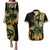 Yellow New Zealand Kowhai And Piwakawaka Couples Matching Puletasi and Hawaiian Shirt Maori Ngaru Paua Shell