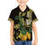 Yellow New Zealand Kowhai And Piwakawaka Family Matching Short Sleeve Bodycon Dress and Hawaiian Shirt Maori Ngaru Paua Shell