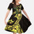 Yellow New Zealand Kowhai And Piwakawaka Family Matching Summer Maxi Dress and Hawaiian Shirt Maori Ngaru Paua Shell