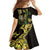 Yellow New Zealand Kowhai And Piwakawaka Family Matching Summer Maxi Dress and Hawaiian Shirt Maori Ngaru Paua Shell